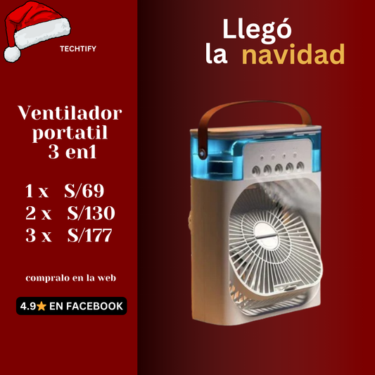 VENTILADOR PORTATIL CON HUMIFICADOR